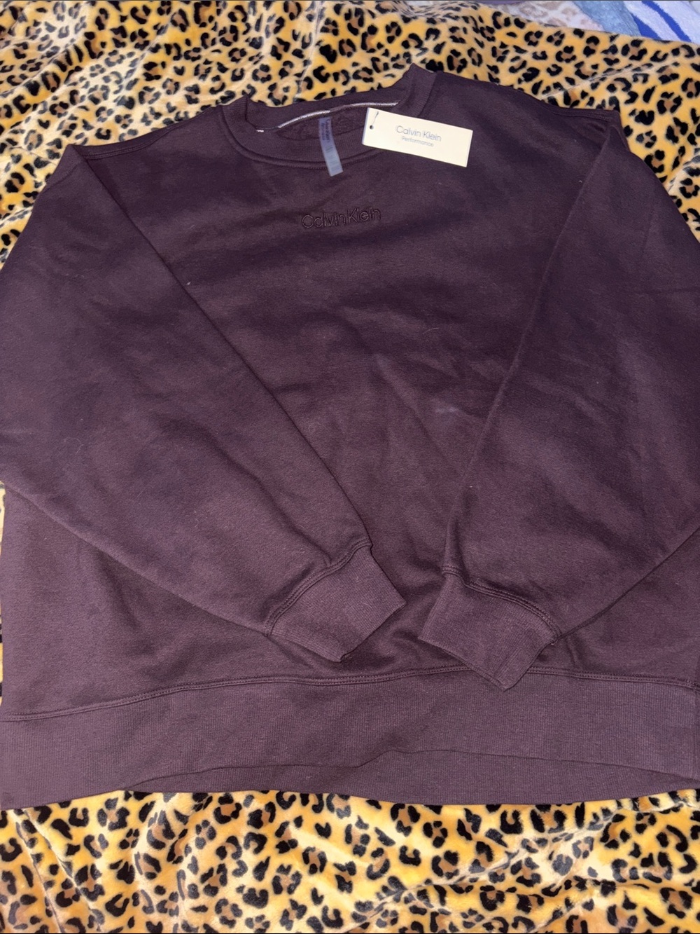 Calvin Klein Men's Crewneck Sweatshirt in Plum
